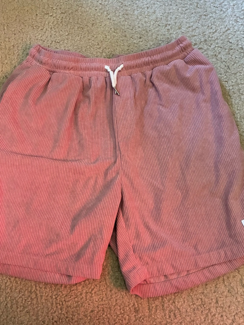 Corduroy Drawstring Hybrid Shorts in Pink